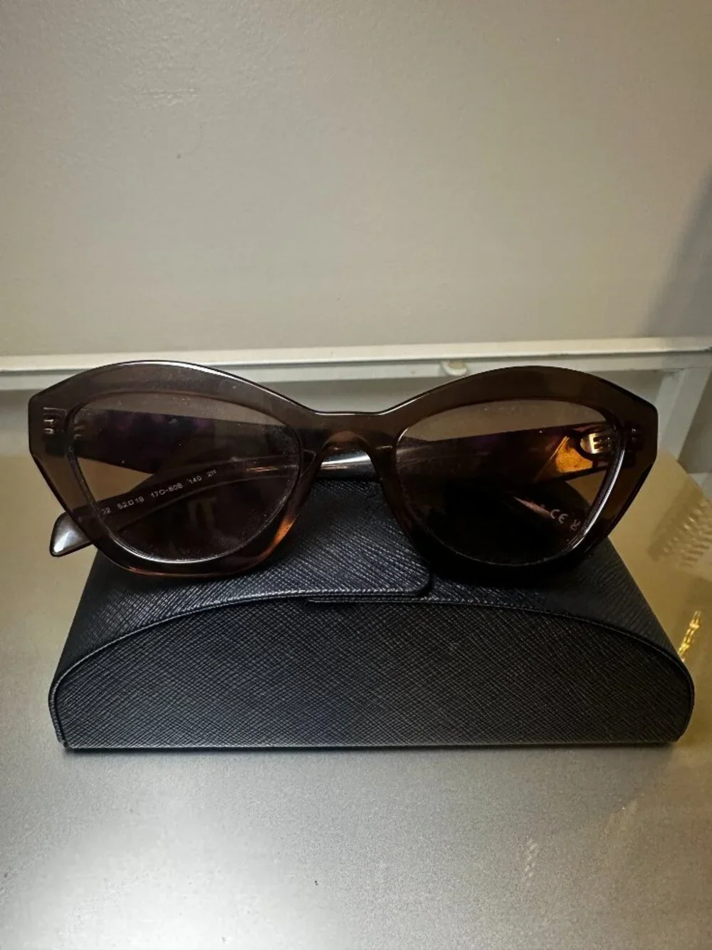Prada PR A02S Brown Transparent/Brown (17O-60B) Sunglasses - Picture 4 of 12